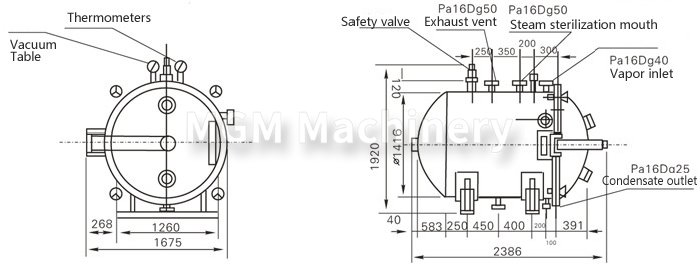 圆形静态真空干燥机结构示意图